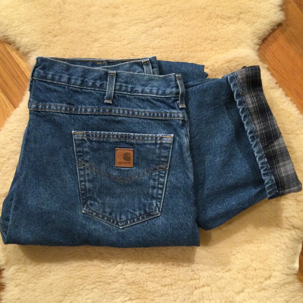 Vintage Carhartt  plaid lined jeans